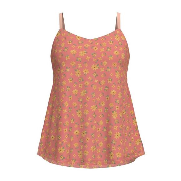 LuLaRoe Maya 3XL Pink Floral Camisole Mesh Top - Picture 1 of 5